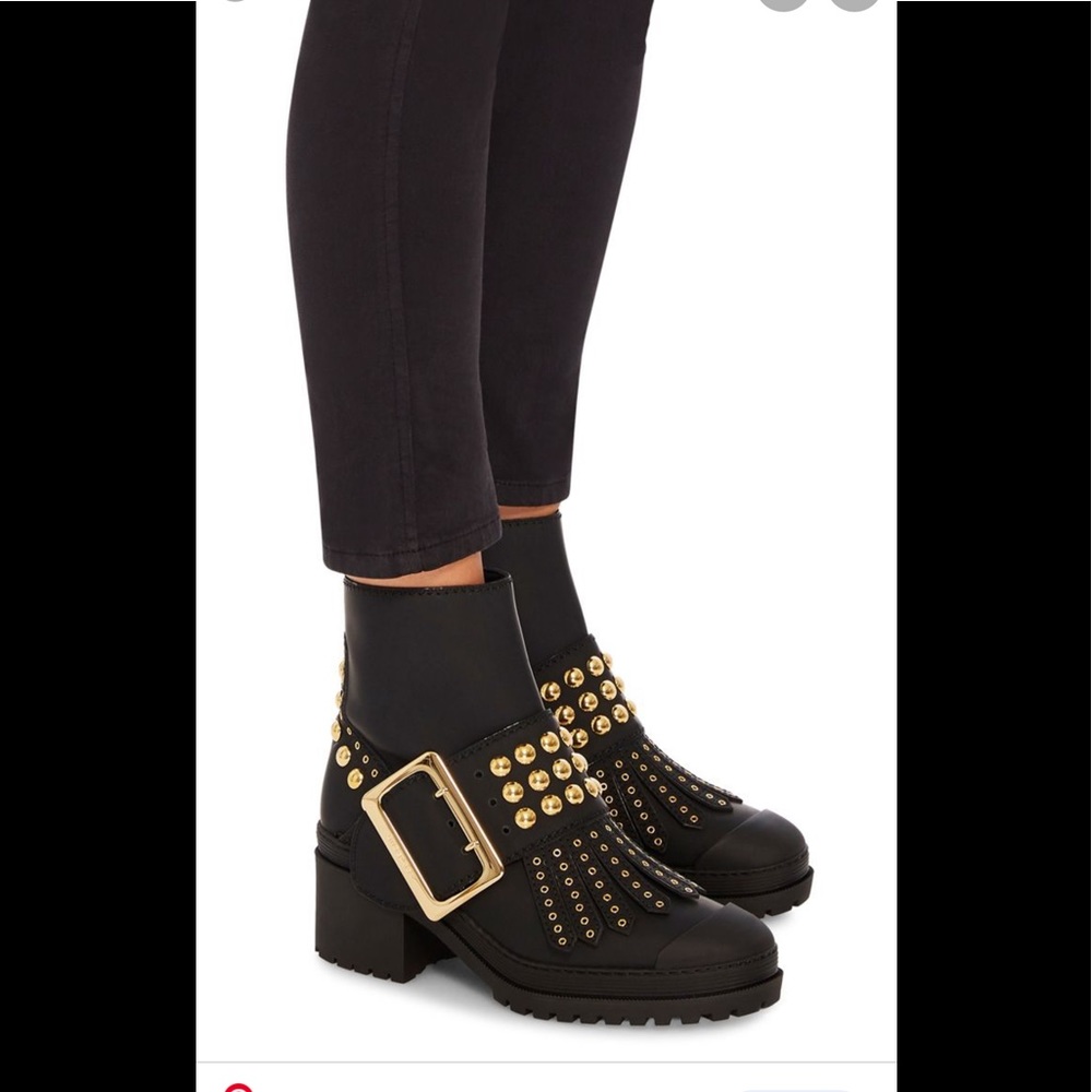 Burberry Whitchester Studded Buckle Bootie, Black